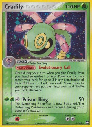Cradily 007 - Power Keepers - Reverse Holofoil