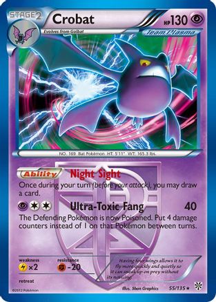 Crobat (Team Plasma) 055/135 - Plasma Storm Holofoil