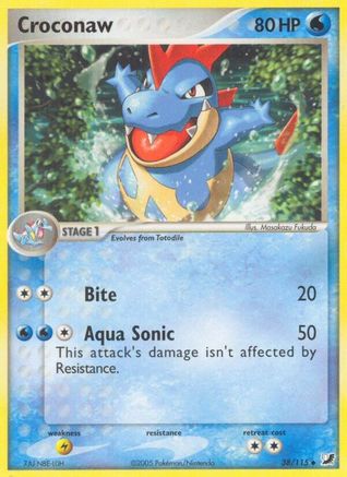 Croconaw 038/115 - Unseen Forces Reverse Holofoil