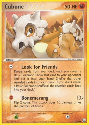 Cubone 051/109 - Team Rocket Returns Reverse Holofoil