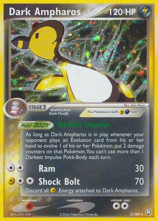 Dark Ampharos 002 - Team Rocket Returns - Reverse Holofoil