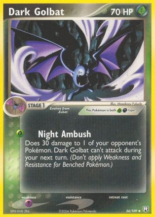 Dark Golbat 034/109 - Team Rocket Returns