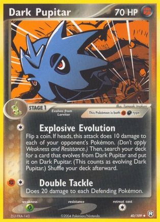 Dark Pupitar 040/109 - Team Rocket Returns Reverse Holofoil