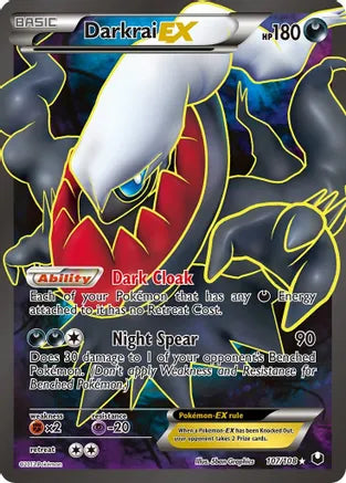 Pokemon: Darkrai EX Full Art Dark Explorers 107/108 - Light Play