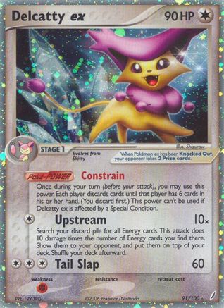Delcatty ex 091/100 - Crystal Guardians Holofoil
