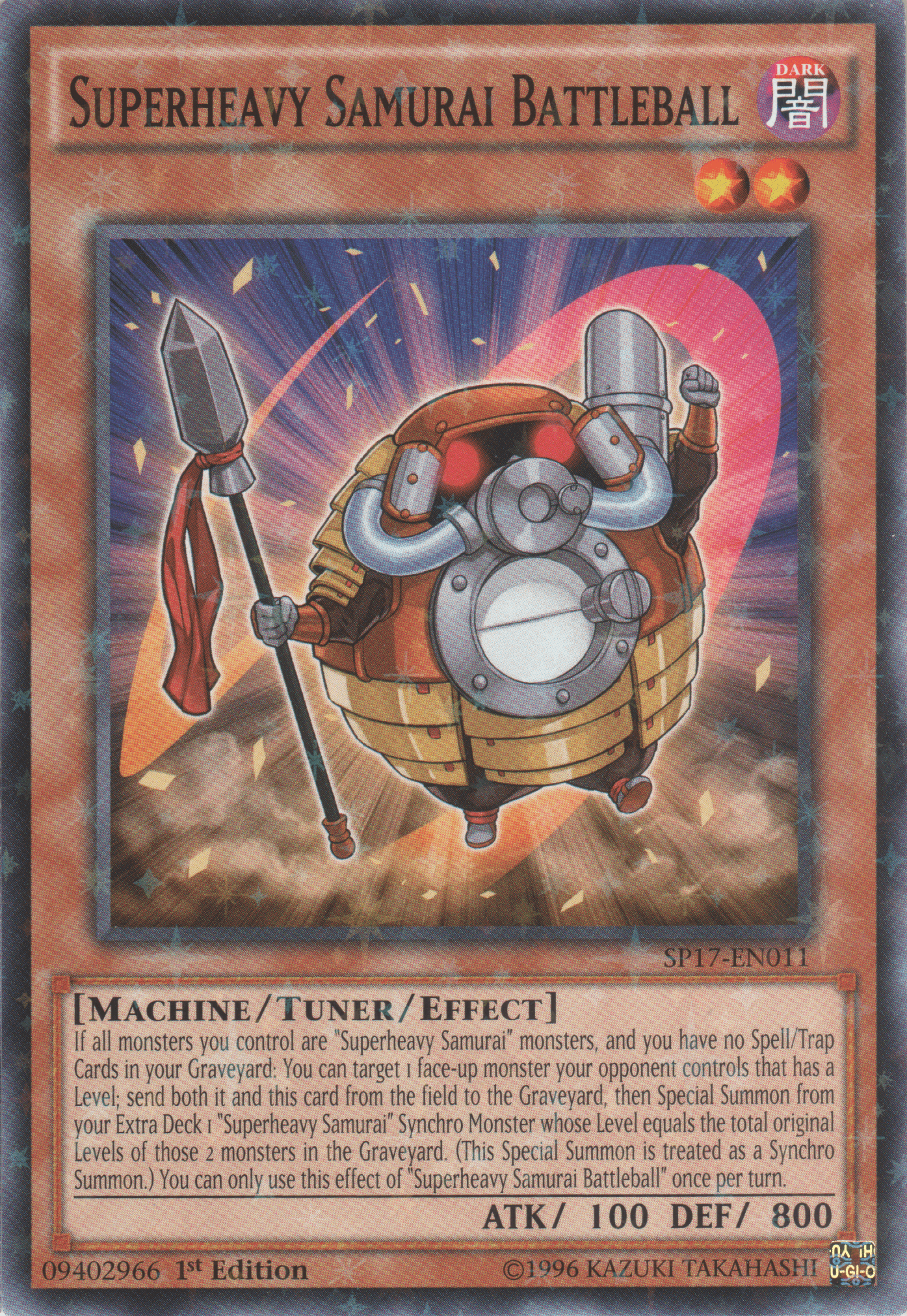 Superheavy Samurai Battleball [SP17-EN011] Starfoil Rare - Josh's Cards