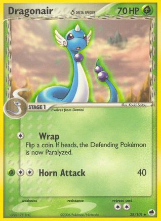 Dragonair (Delta Species) 028/101 - Dragon Frontiers Reverse Holofoil