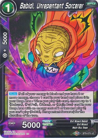 Babidi, Unrepentant Sorcerer (BT9-075) [Universal Onslaught] Parallel Foil
