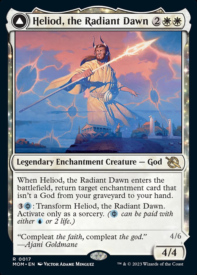 Heliod, the Radiant Dawn // Heliod, the Warped Eclipse (MOM-017) - March of the Machine: (enchantment) Foil