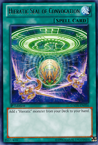 Hieratic Seal of Convocation [GAOV-EN056] Rare - Josh's Cards