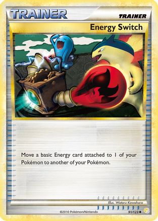 Energy Switch 091/123 - HeartGold SoulSilver Reverse Holofoil