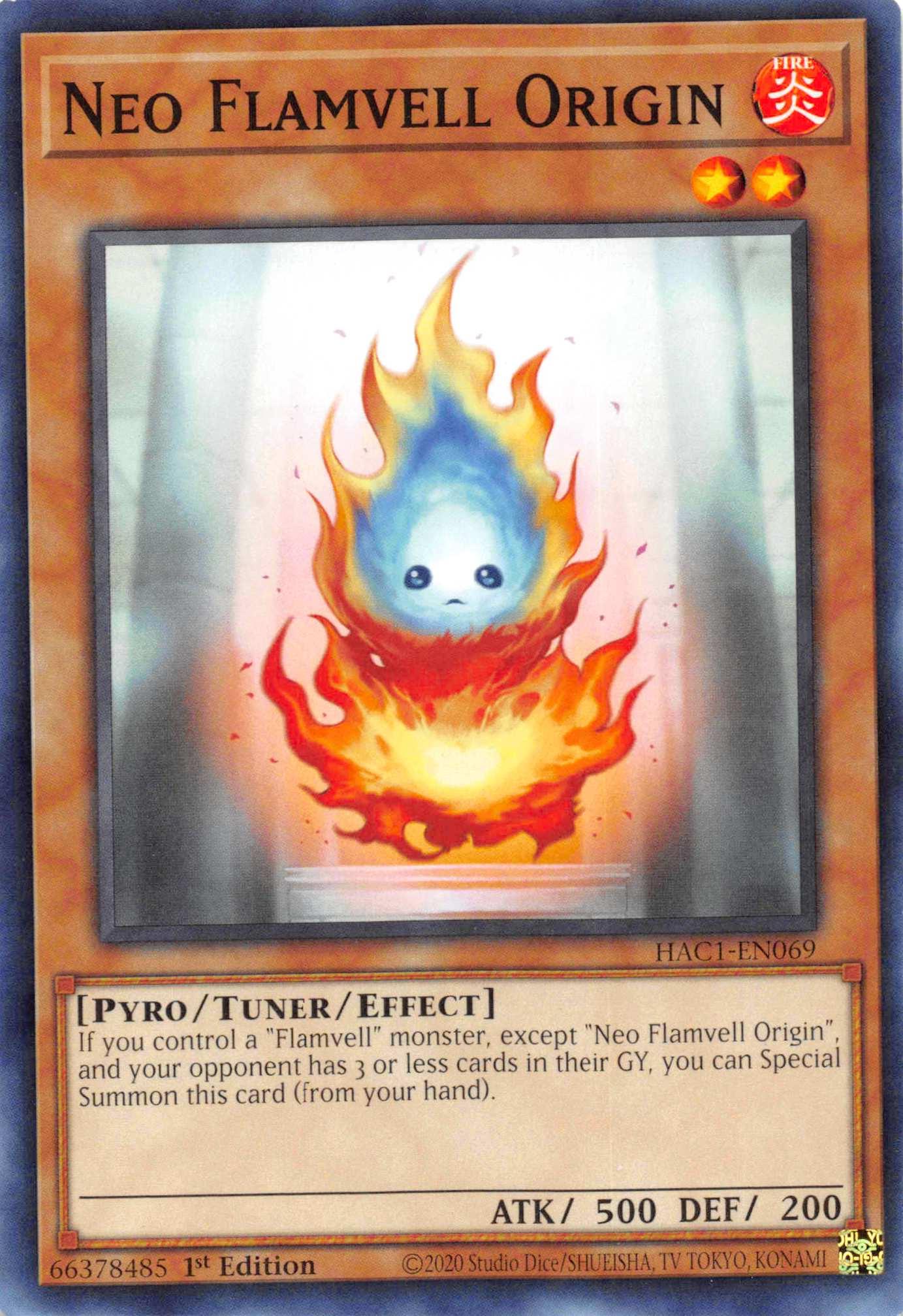 Neo Flamvell Origin [HAC1-EN069] Common - Josh's Cards