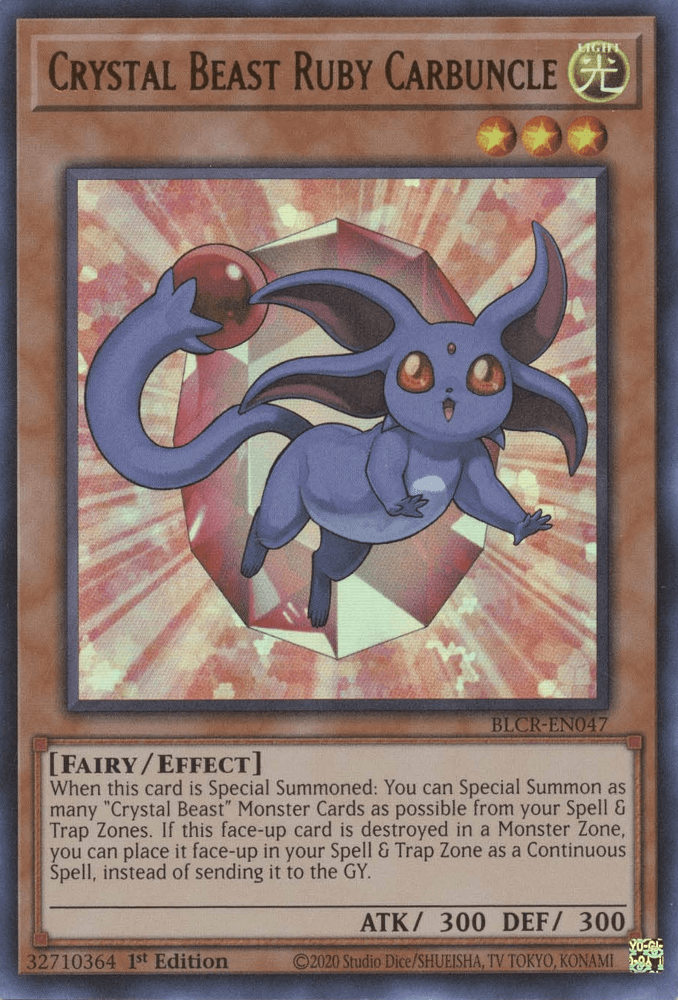Crystal Beast Ruby Carbuncle [BLCR-EN047] Ultra Rare - Josh's Cards