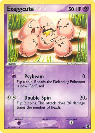 Exeggcute 033/112 - FireRed & LeafGreen Reverse Holofoil