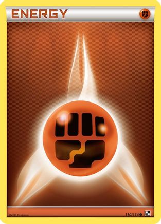 Fighting Energy 110/114 - Black and White Reverse Holofoil