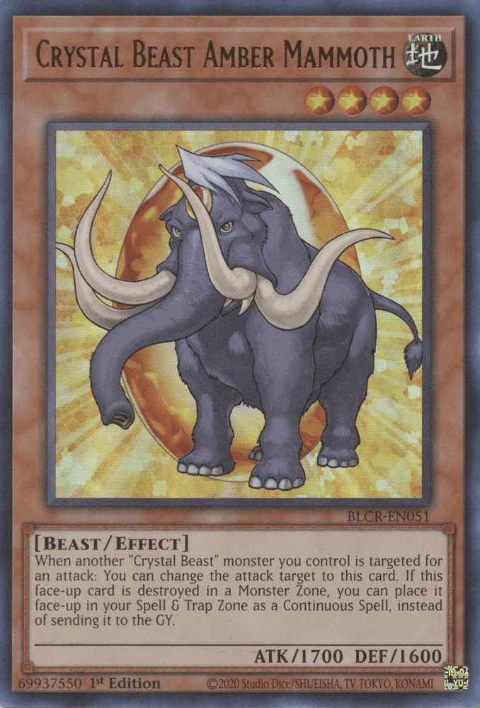 Crystal Beast Amber Mammoth [BLCR-EN051] Ultra Rare - Josh's Cards