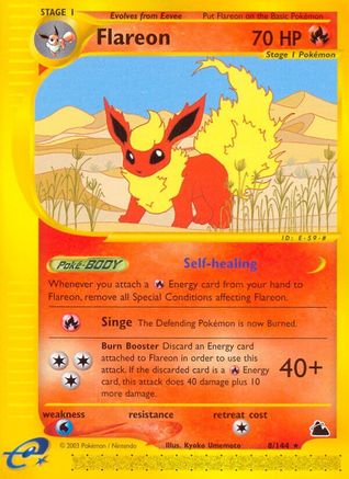 Flareon 008/144 - Skyridge Reverse Holofoil