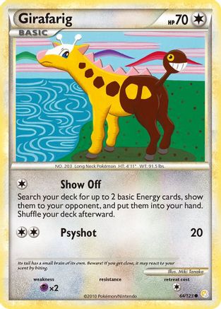Girafarig 064/123 - HeartGold SoulSilver Reverse Holofoil
