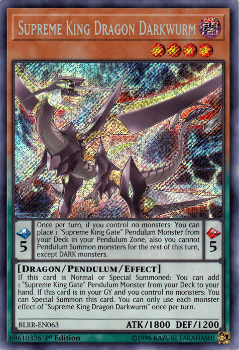 Supreme King Dragon Darkwurm [BLRR-EN063] Secret Rare - Josh's Cards