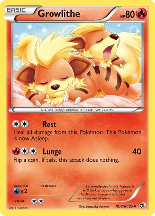 Growlithe RC4/RC25 - Legendary Treasures Radiant Collection Holofoil