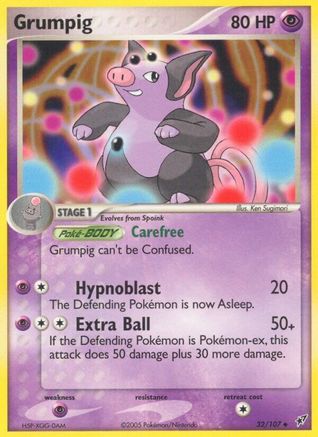 Grumpig 032 - Deoxys - Reverse Holofoil