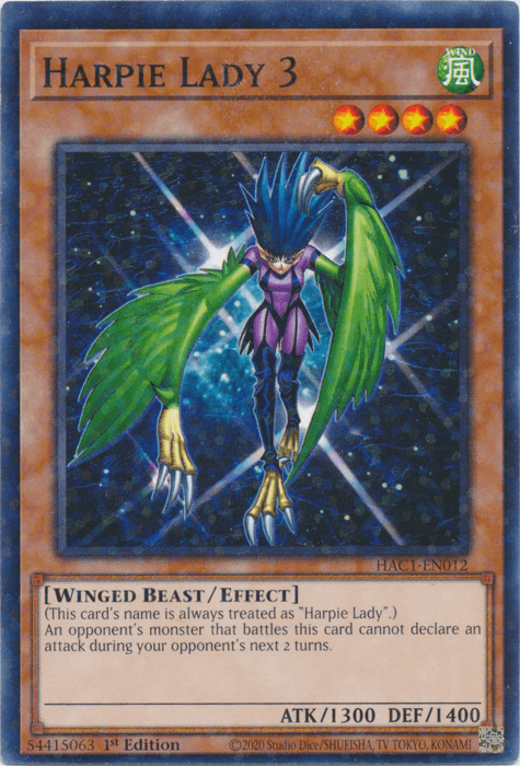 Harpie Lady 3 (Duel Terminal) [HAC1-EN012] Common - Josh's Cards