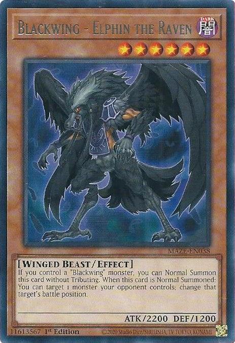 Blackwing - Elphin the Raven [MAZE-EN038] Rare - Josh's Cards