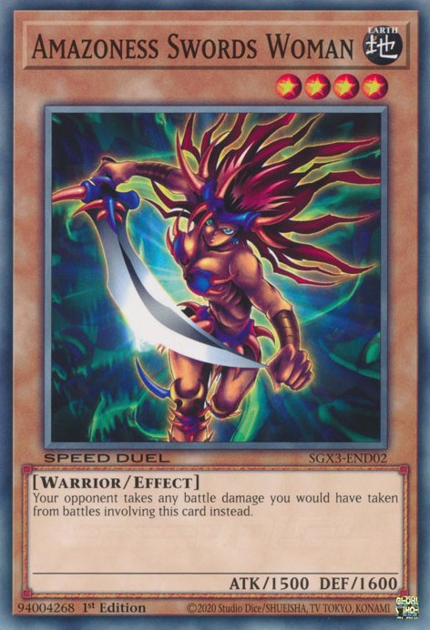 Amazoness Swords Woman (SGX3-END02) - Speed Duel GX: Duelists of Shadows 1st Edition