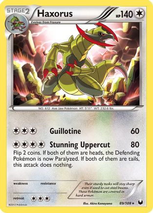 Haxorus 089/108 - Dark Explorers Reverse Holofoil