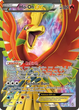 Pokemon: Ho-Oh EX Full Art Dragon's Exalted 119/124 - Near Mint