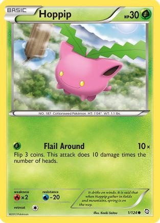 Hoppip 001/124 - Dragons Exalted Reverse Holofoil