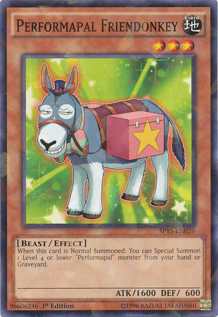 Performapal Friendonkey [SP15-EN026] Shatterfoil Rare - Josh's Cards