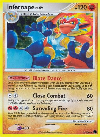 Infernape 003/100 - Stormfront Reverse Holofoil