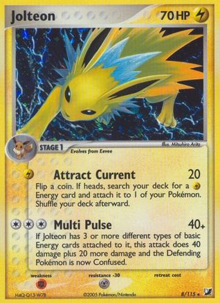 Jolteon 008 - Unseen Forces - Reverse Holofoil