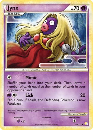 Jynx 069/123 - HeartGold SoulSilver Reverse Holofoil