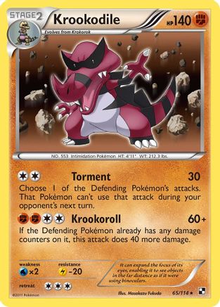 Krookodile 065/114 - Black and White Holofoil