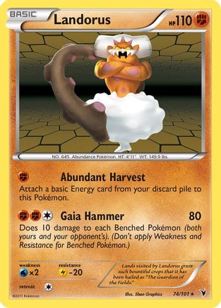 Landorus 074/101 - Noble Victories Reverse Holofoil