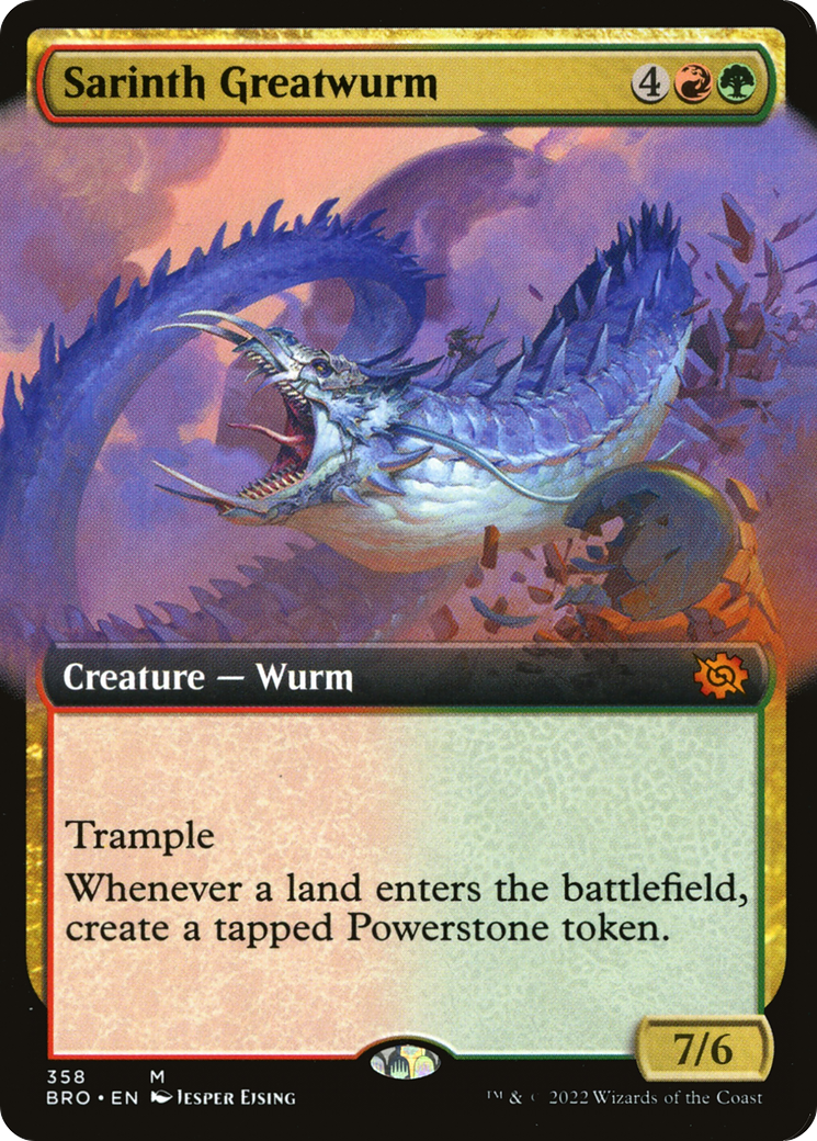 Sarinth Greatwurm (BRO-358) - The Brothers' War: (Extended Art) Foil