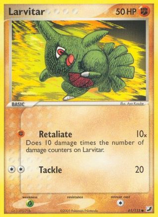 Larvitar 061/115 - Unseen Forces Reverse Holofoil