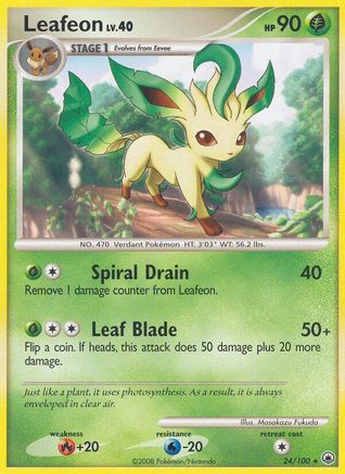 Leafeon 024/100 - Majestic Dawn Reverse Holofoil