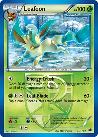 Leafeon (Team Plasma) 011/116 - Plasma Freeze Reverse Holofoil