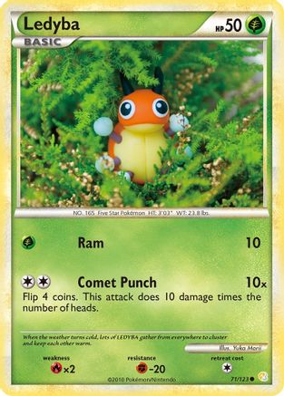 Ledyba 071/123 - HeartGold SoulSilver Reverse Holofoil