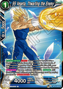SS Vegeta, Thwarting the Enemy (BT14-043) [Cross Spirits] Parallel Foil