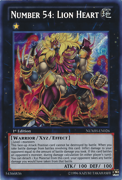 Number 54: Lion Heart [NUMH-EN026] Secret Rare - Josh's Cards