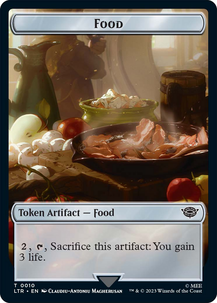 Ballistic Boulder // Food Token (10) Double-Sided Token [The Lord of the Rings: Tales of Middle-Earth Tokens] Foil