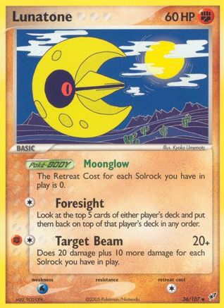 Lunatone 036 - Deoxys - Reverse Holofoil