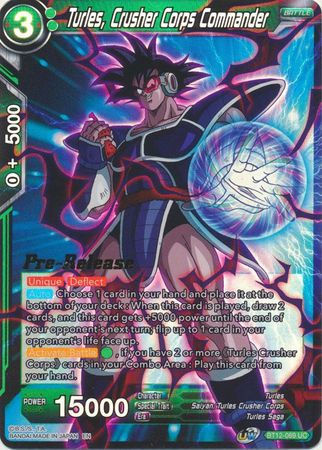 Turles, Crusher Corps Commander (BT12-069) [Vicious Rejuvenation Prerelease Promos] Parallel Foil