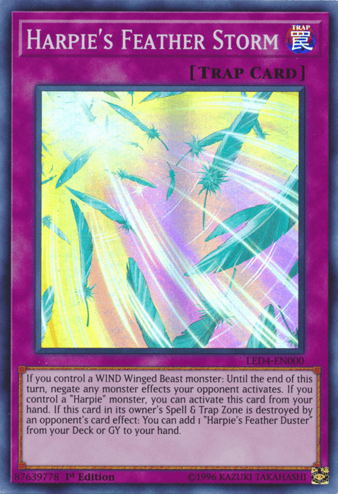 Harpie's Feather Storm [LED4-EN000] Super Rare - Josh's Cards