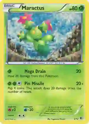 Pokemon: Maractus McDonald's Promo 2011 2/12 - Moderate Play