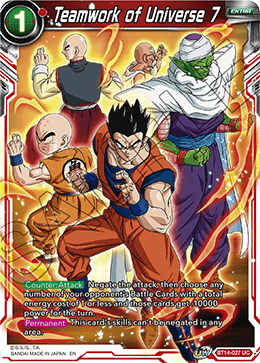 Teamwork of Universe 7 (BT14-027) [Cross Spirits] Parallel Foil